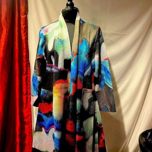 Radzoli Tops - Womens retro jacket nwt polyester colorful trench coat